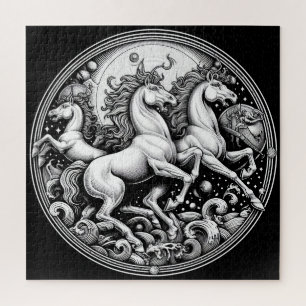 "Beautiful Mystical Horses" 18 Jigsaw Puzzle