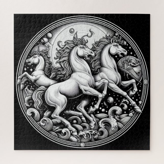 "Beautiful Mystical Horses" 18 Jigsaw Puzzle (Vertical)