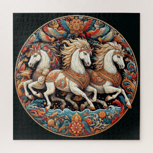 "Beautiful Mystical Horses" 21 Jigsaw Puzzle