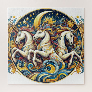 "Beautiful Mystical Horses" 26 Jigsaw Puzzle