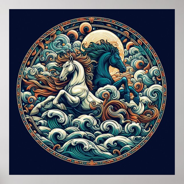 "Beautiful Mystical Horses" 31 Poster (Front)