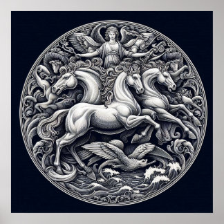 "Beautiful Mystical Horses" 35 Poster