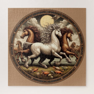 "Beautiful Mystical Horses" 37 Jigsaw Puzzle
