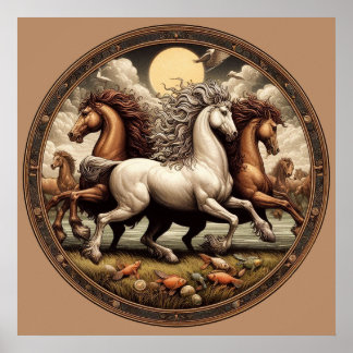 "Beautiful Mystical Horses" 37 Poster