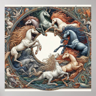 "Beautiful Mystical Horses" 38 Poster