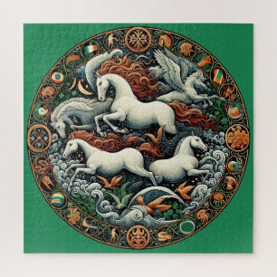 "Beautiful Mystical Horses" 41  Jigsaw Puzzle