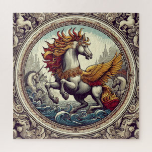 "Beautiful Mystical Horses" 46  Jigsaw Puzzle