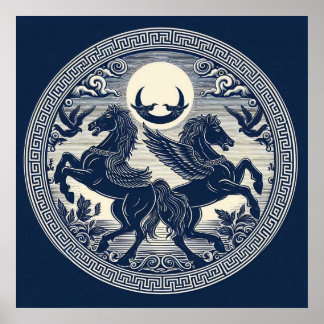 Beautiful Mystical Horses 51 Poster