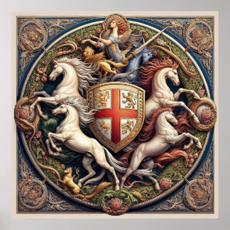 "Beautiful Mystical Horses" England 36 Poster