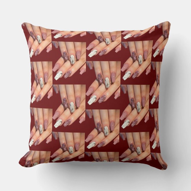 beautiful nails designs cushion (Front)