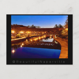 Beautiful Naperville - Riverwalk Reflections #2 Postcard