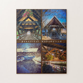 Beautiful Naperville - Seasonal Covered Bridges Jigsaw Puzzle