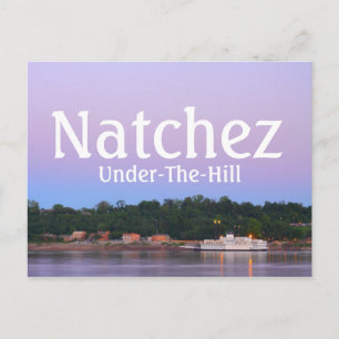 Beautiful Natchez, MS Under The Hill Postcard