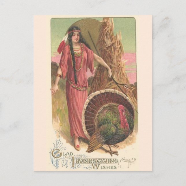  Beautiful Native American Indian Vintage Art Postcard (Front)