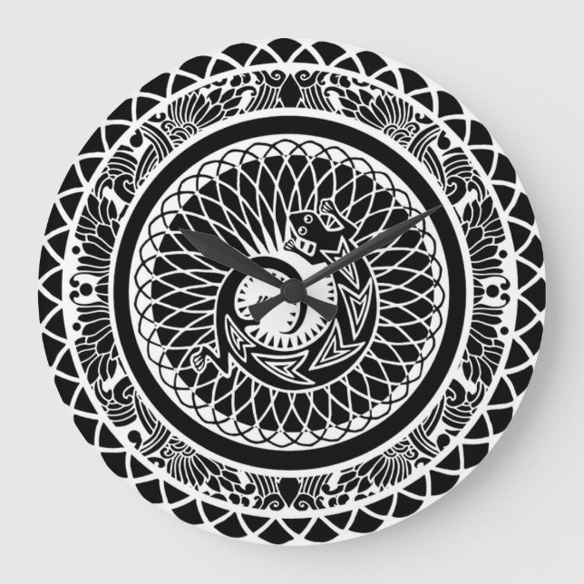 Beautiful Native American Mandala Design Clock (Front)