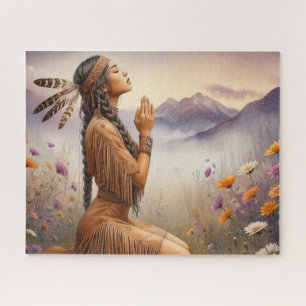 Beautiful Native American Woman/Heritage Jigsaw Puzzle