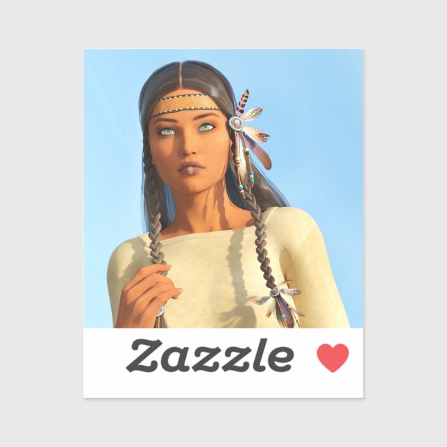 Beautiful Native American Woman Indigenous Outfit (Sheet)