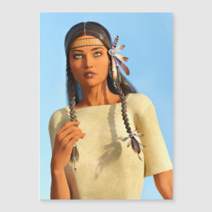 Beautiful Native American Woman Indigenous Outfit