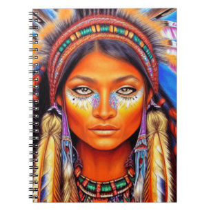 Beautiful Native American Woman Notebook