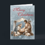 Beautiful Nativity Scene Christmas Holiday Card<br><div class="desc">Celebrate the season with this beautiful Nativity Christmas Card,  personalise the text to anything you want when you order</div>