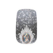 Beautiful Nativity Scene Faux Glitter