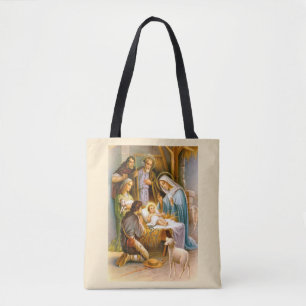 Beautiful nativity tote bag