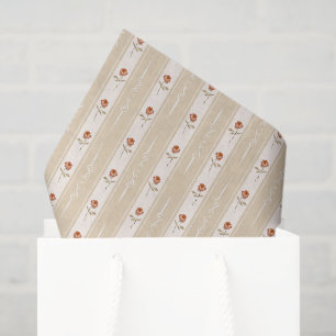 Beautiful natural beige flourish pattern decoupage tissue paper