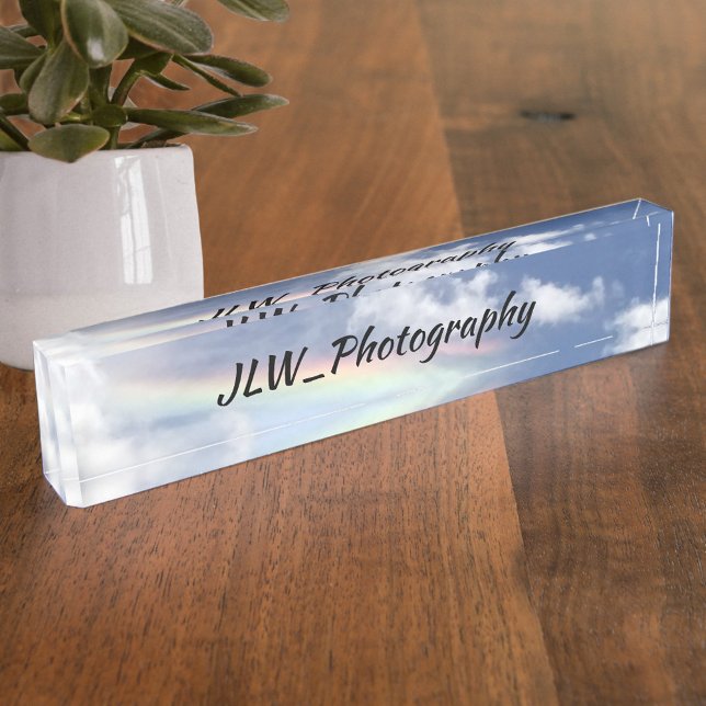 Beautiful Natural Rainbow Blue Sky acrylic Nameplate (Creator Uploaded)