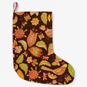 Beautiful natural seamless background, vintage ill small christmas stocking