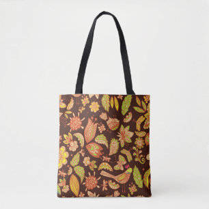 Beautiful natural seamless background, vintage ill tote bag