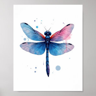 Beautiful Nature Colorful Graphic Pattern Dragonfl Poster