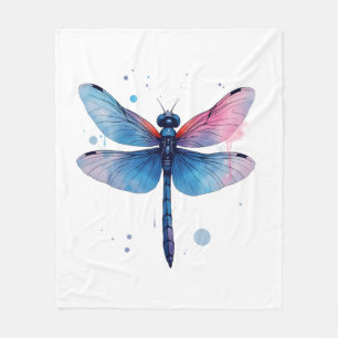 Beautiful Nature Colourful Graphic Pattern Dragonf Fleece Blanket