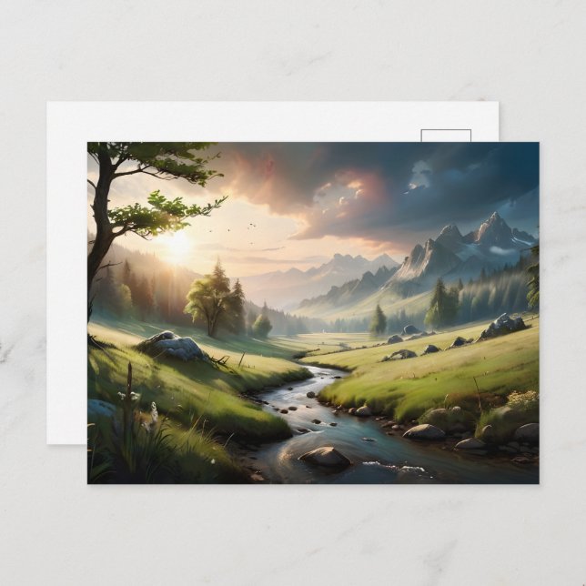 Beautiful nature landscape postcard (Front/Back)