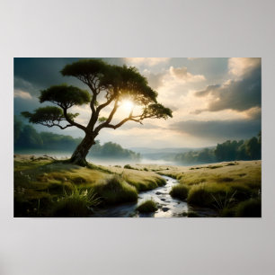 Beautiful nature landscape poster