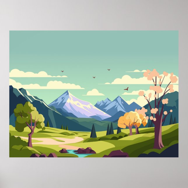 Beautiful Nature Landscape Poster (Front)