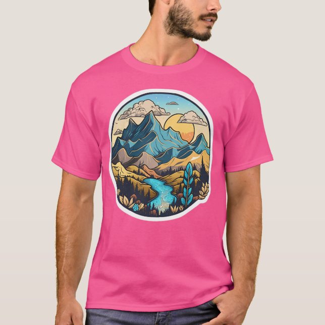 Beautiful Nature Mountains Active T-Shirt (Front)