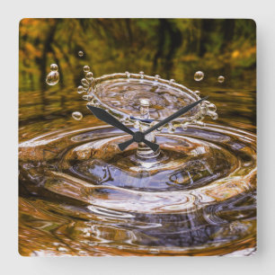 Beautiful nature square wall clock