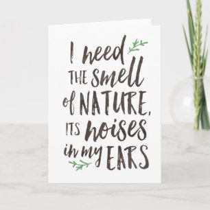 Beautiful Nature Typography Blank Greeting Card
