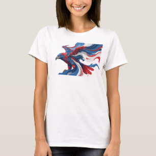 Beautiful Navy Abstract Eagle Trendy Tee