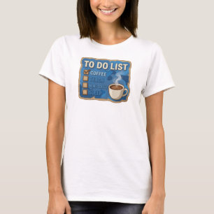 Beautiful Navy COFFEE FIRST THEN TEACH T-Shirt