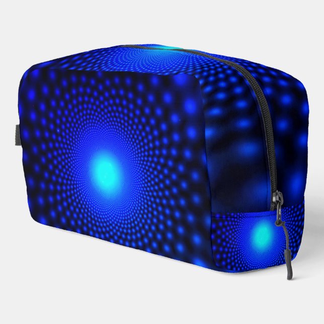 Beautiful Neon Blue Lights Dopp Kit (Right Corner)