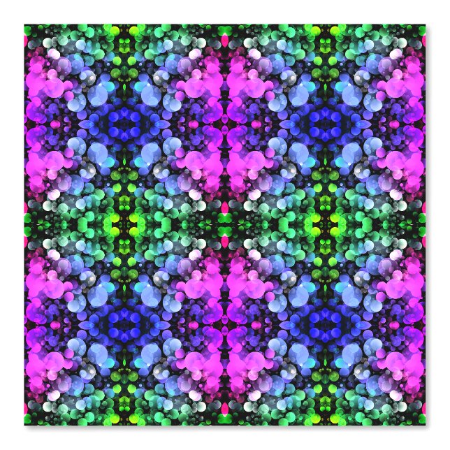 Beautiful Neon Colours Bubbles Ornaments Wallpaper (Front)