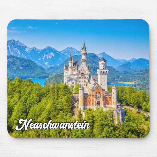 Beautiful Neuschwanstein Castle, Germany Mouse Mat (Front)
