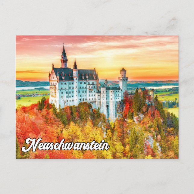 Beautiful Neuschwanstein Castle, Germany Postcard (Front)
