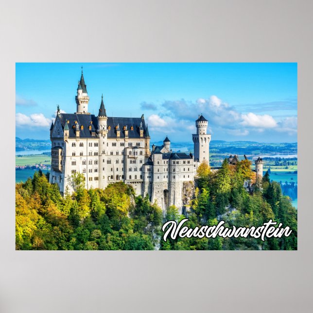 Beautiful Neuschwanstein Castle, Germany Poster (Front)