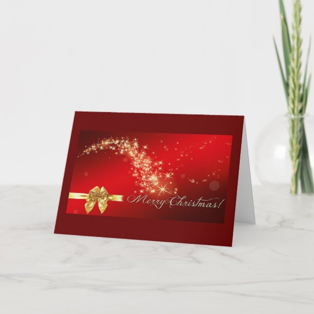 Beautiful New Year's red Holiday Card (Front)