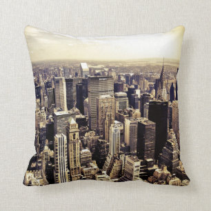 Beautiful New York City Skyscrapers Skyline Cushion