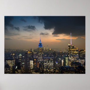 Beautiful New York Evening Skyline Poster