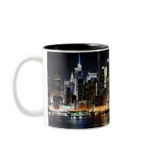 Beautiful New York Night Lights Reflecting River