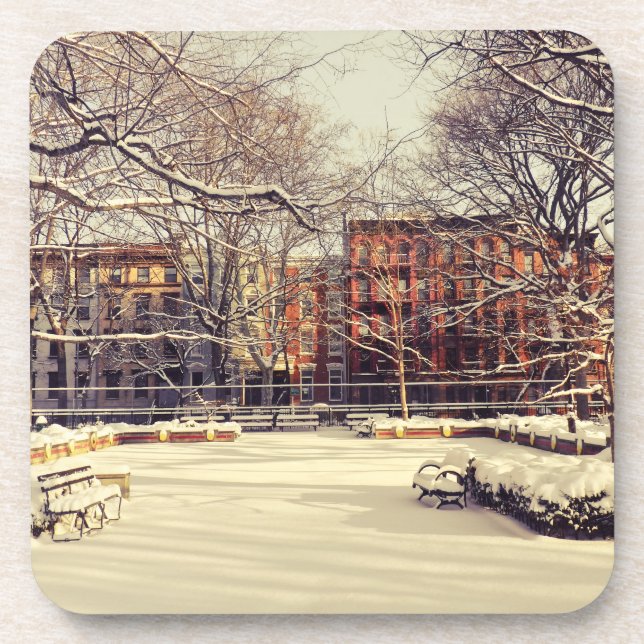 Beautiful New York Winter Coaster (Front)